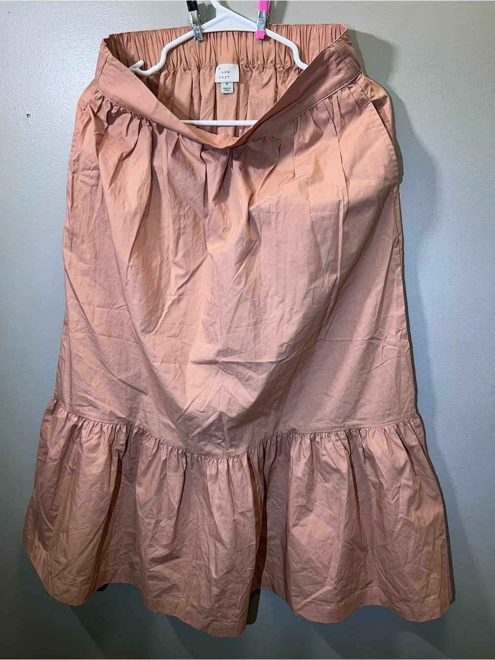 a new day Peach Tiered Maxi Skirt